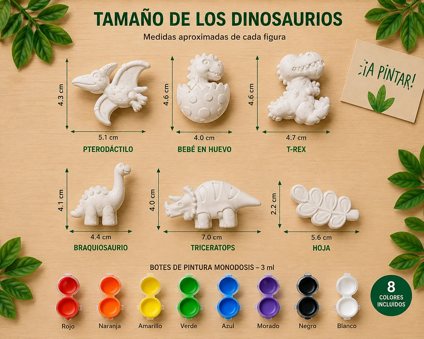 Kit figura de dinosaurio para pintar